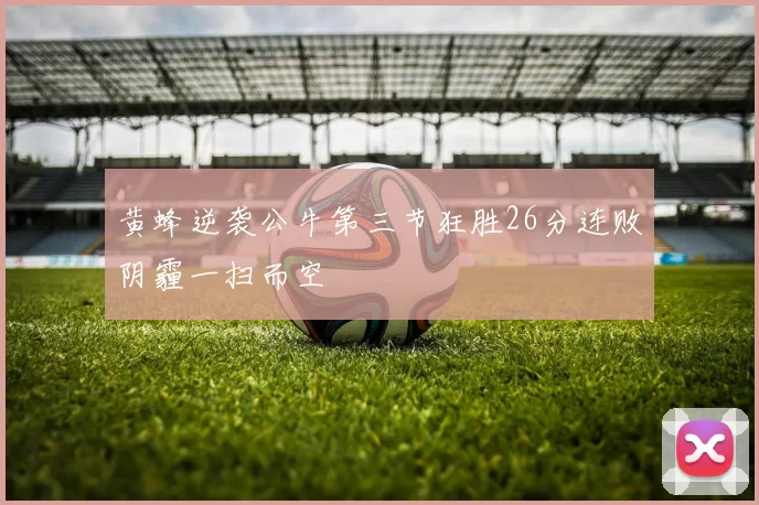黄蜂逆袭公牛第三节狂胜26分连败阴霾一扫而空